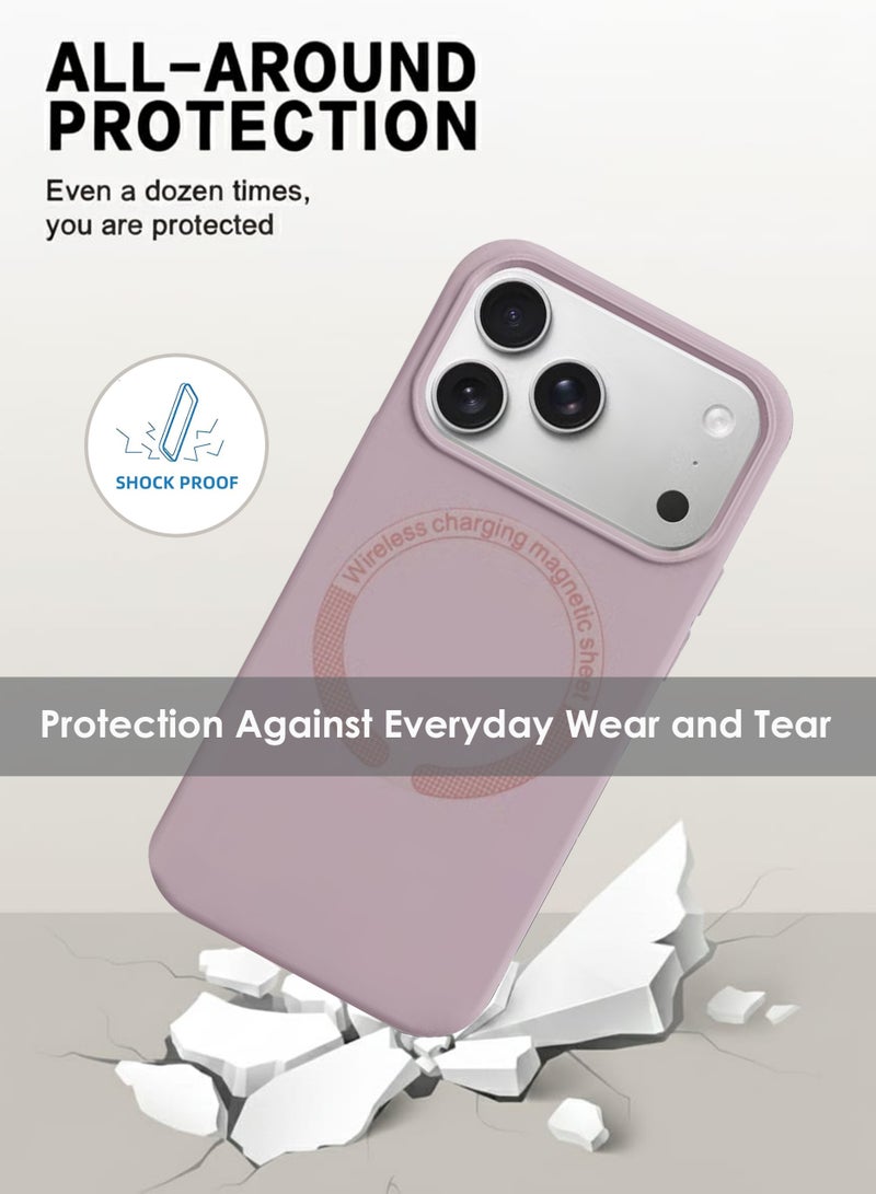 جراب ماج سيف من السيليكون لهاتف أبل آيفون 17 برو، غطاء خلفي ناعم هجين للغاية متوافق مع ماج سيف، حماية للكاميرا، جراب ممتص للصدمات لهاتف أبل آيفون 17 برو - Image 2